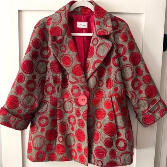 3 Sisters Geometric Pattern Jacket - Picture 2 of 9